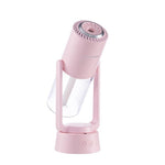 Umidificator si Purificator aer ultrasonic portabil, rezervor 200ml, cu ioni negativi, LED 7 culori, rotatie 360 grade,