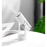 Umidificator si Purificator aer ultrasonic portabil, rezervor 200ml, cu ioni negativi, LED 7 culori, rotatie 360 grade,
