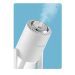 Umidificator si Purificator aer ultrasonic portabil, rezervor 200ml, cu ioni negativi, LED 7 culori, rotatie 360 grade,