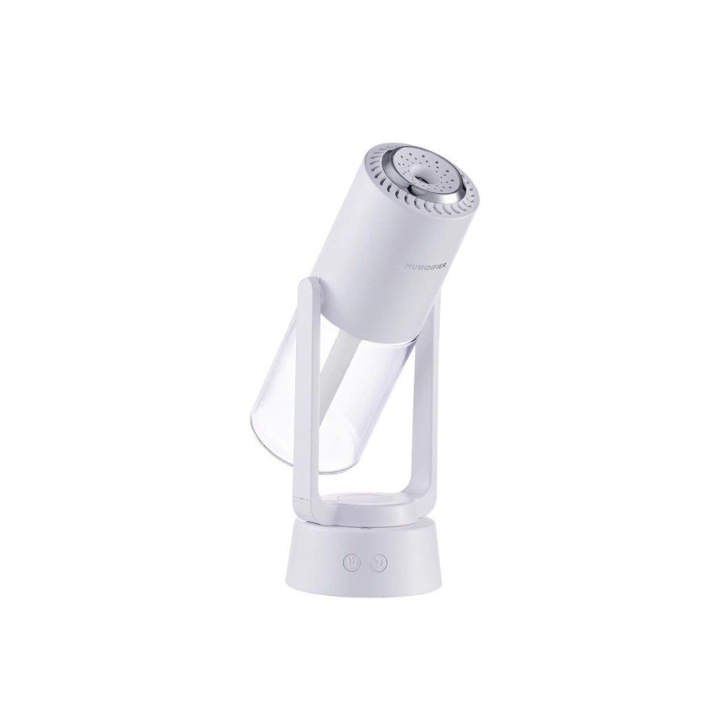 Umidificator si Purificator aer ultrasonic portabil, rezervor 200ml, cu ioni negativi, LED 7 culori, rotatie 360 grade,