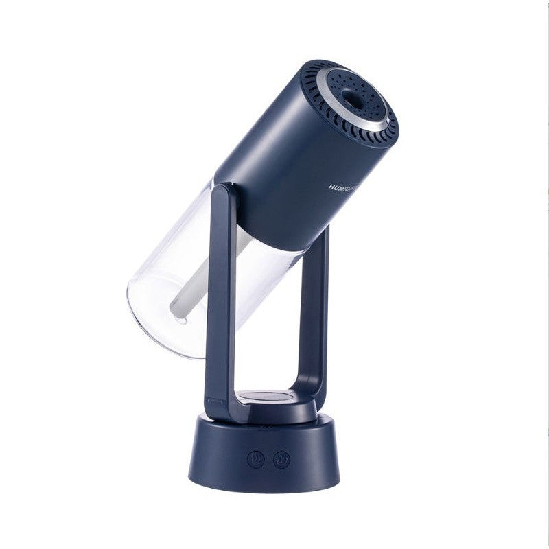 Umidificator si Purificator aer ultrasonic portabil, rezervor 200ml, cu ioni negativi, LED 7 culori, rotatie 360 grade,