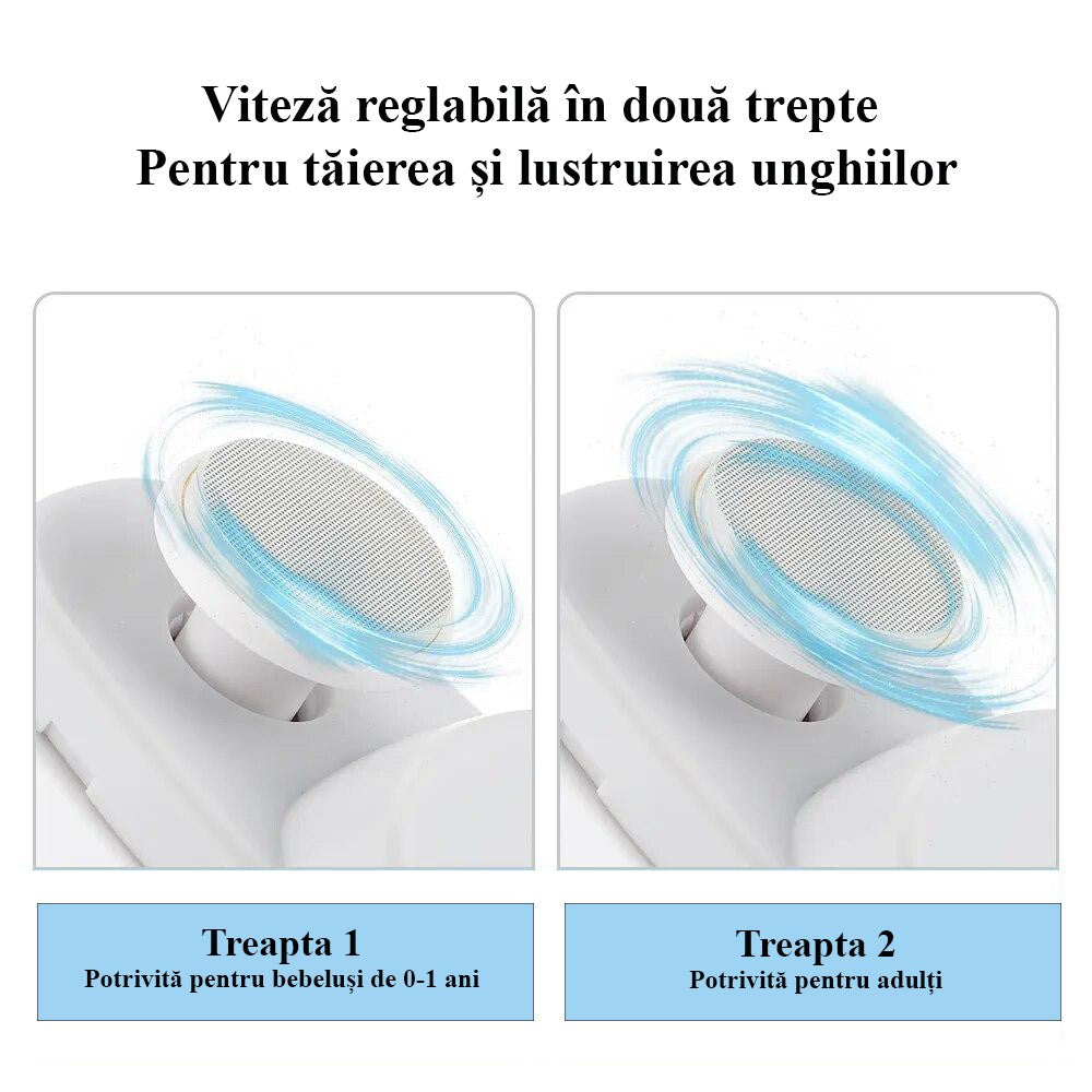 Unghiera Electrica 2 in 1, Flippy, Taiat si Slefuit, 2 Viteze, Lumina LED, Design Ergonomic, Compartiment Resturi,