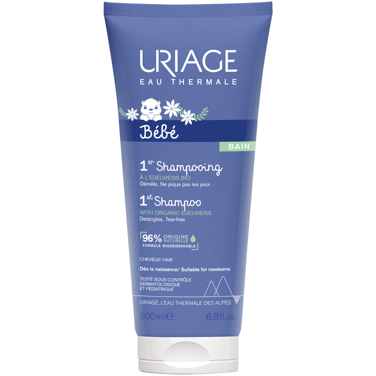 Uriage, 1er Bebe, Șampon pentru păr, Descurca, 200 ml