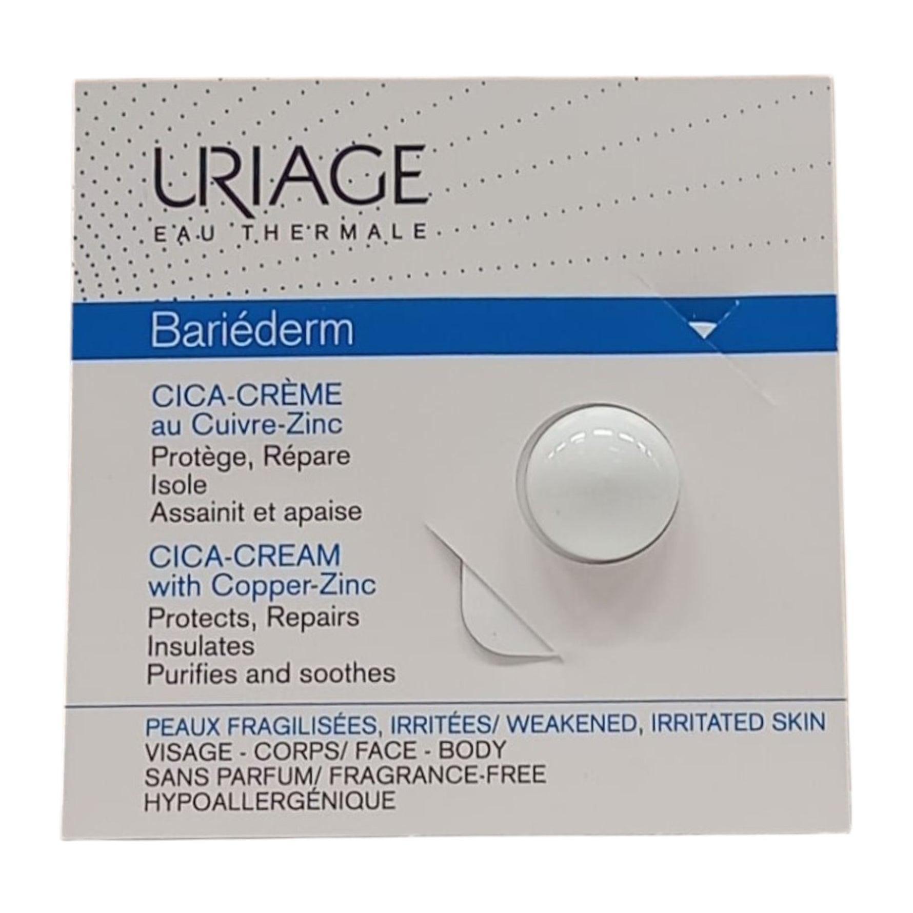 Uriage, Bariederm, Reparare, Smântână, Pentru față și corp, 0.7 ml *Mostră - Olmarkt