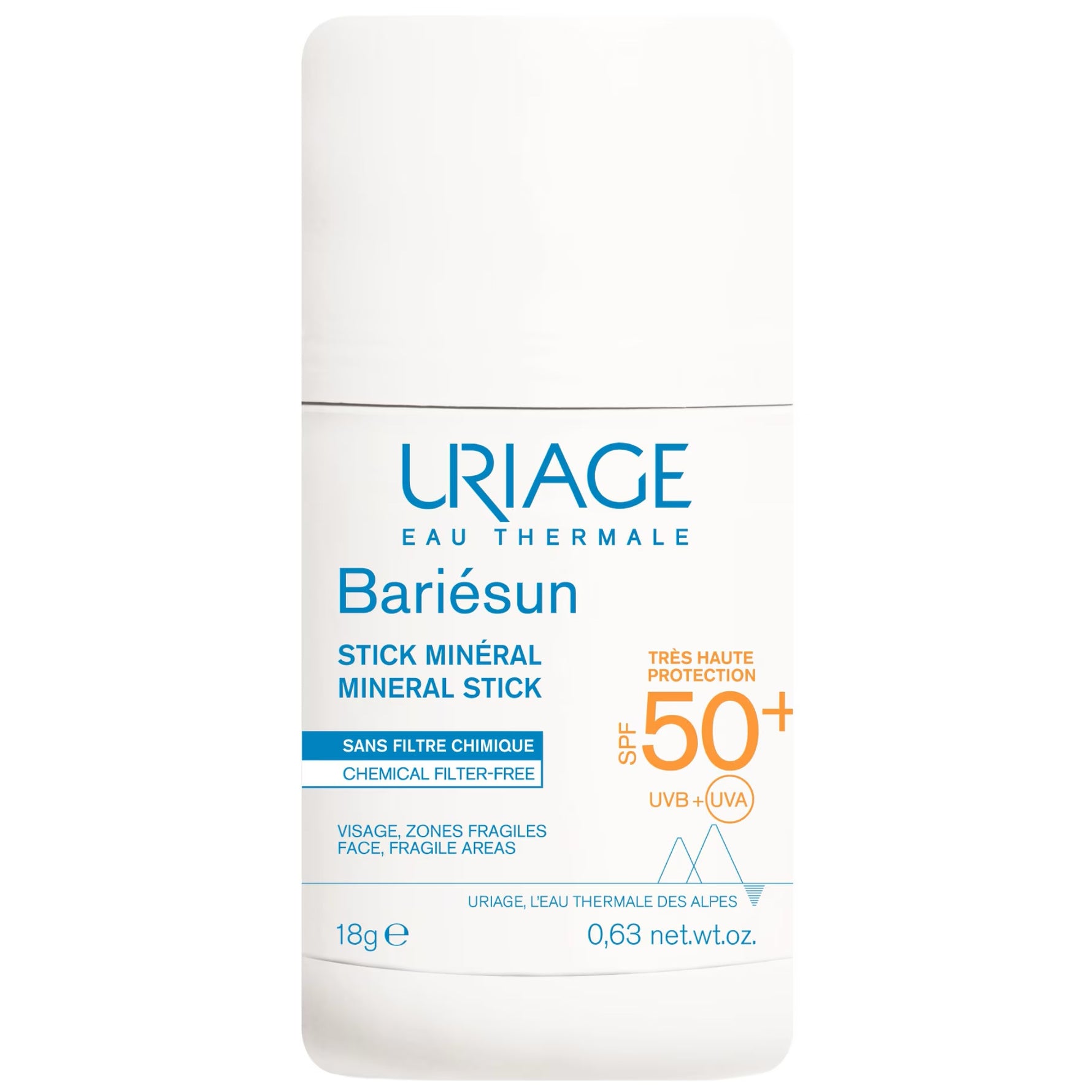 Uriage, Bariesun Mineral, Stick de protecție solară, SPF50+, 18 g