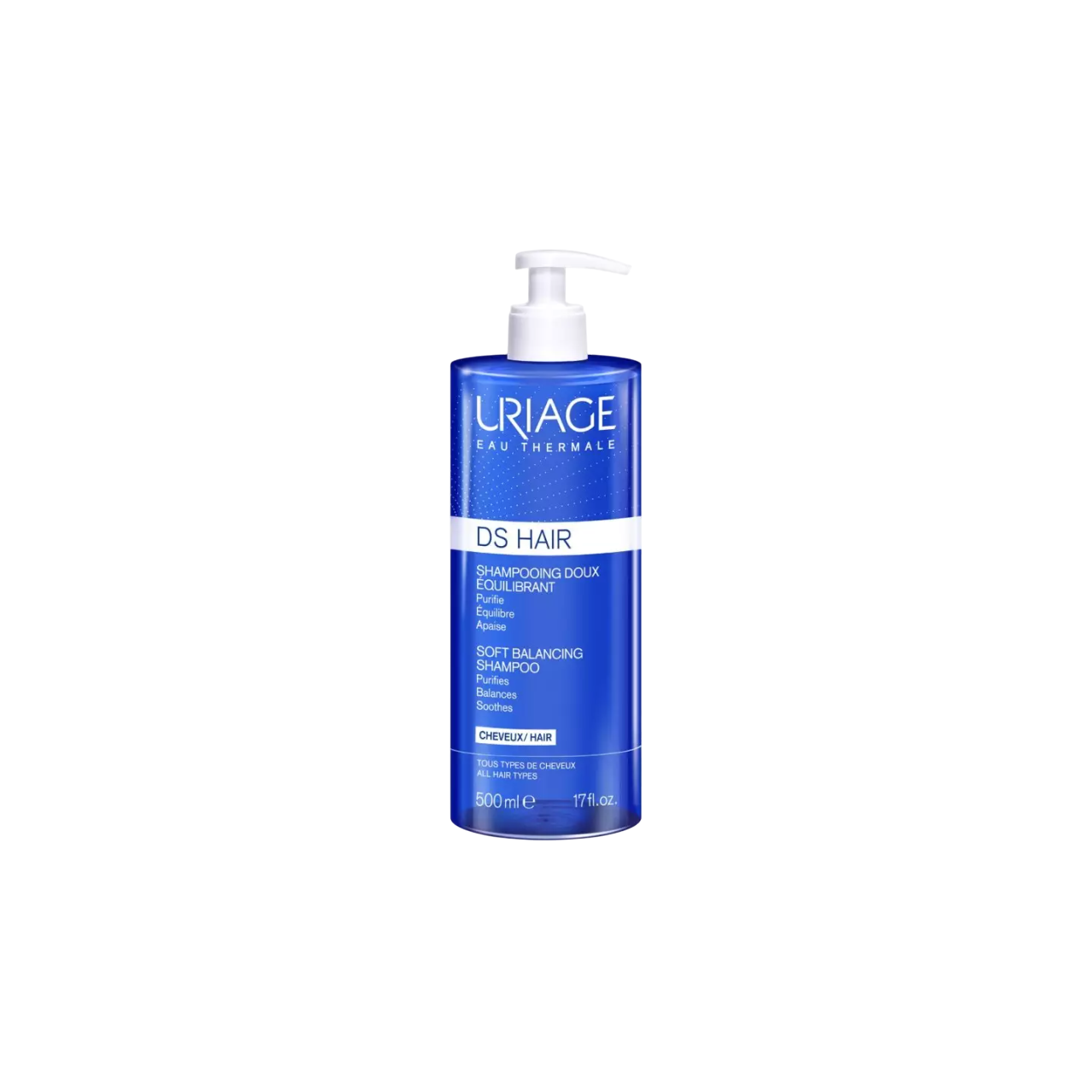 Uriage, DS Hair, Șampon pentru păr, Echilibru, 500 ml