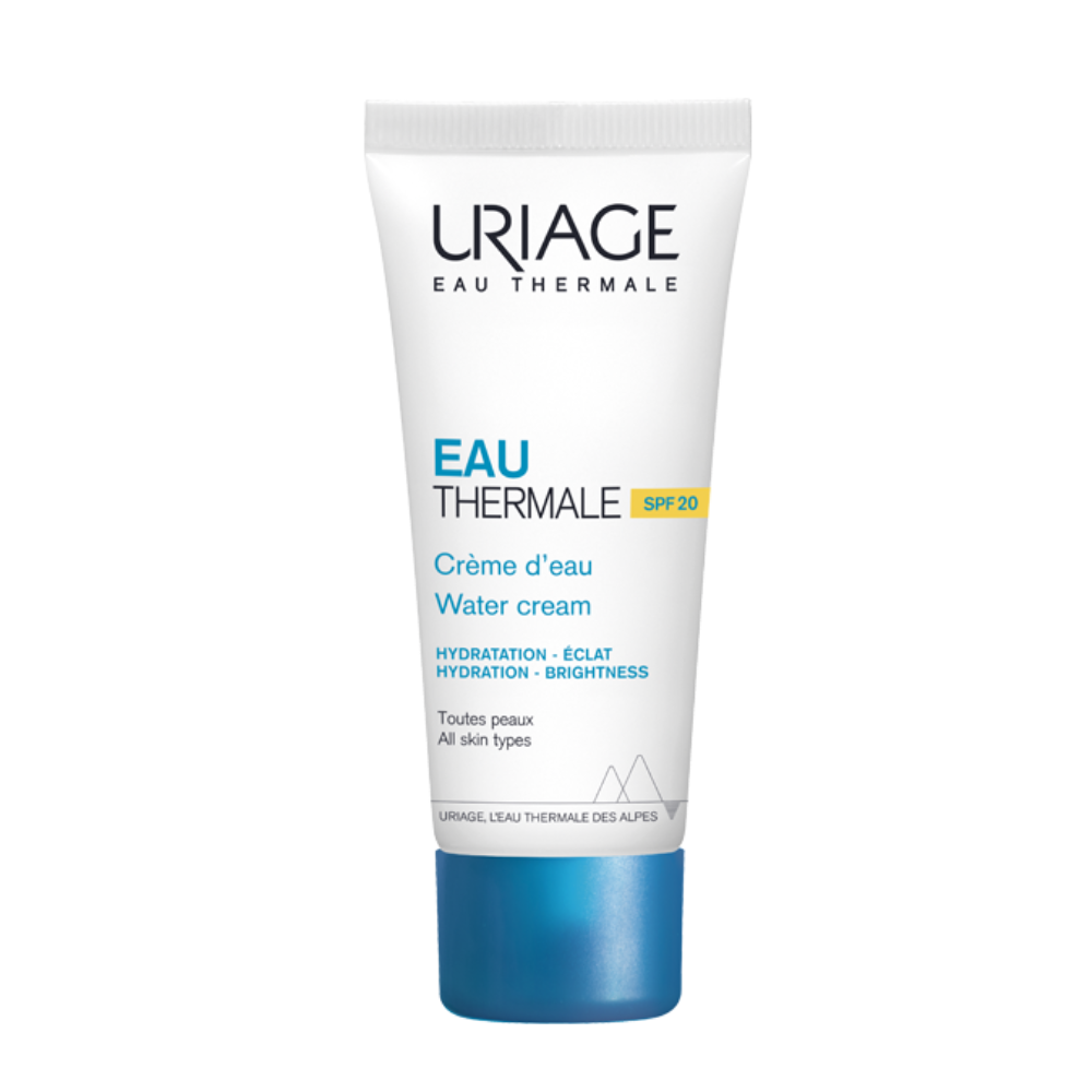 Uriage, Eau Thermale, Hidratant, Cremă pe bază de apă, Pentru față, SPF 20, 40 ml