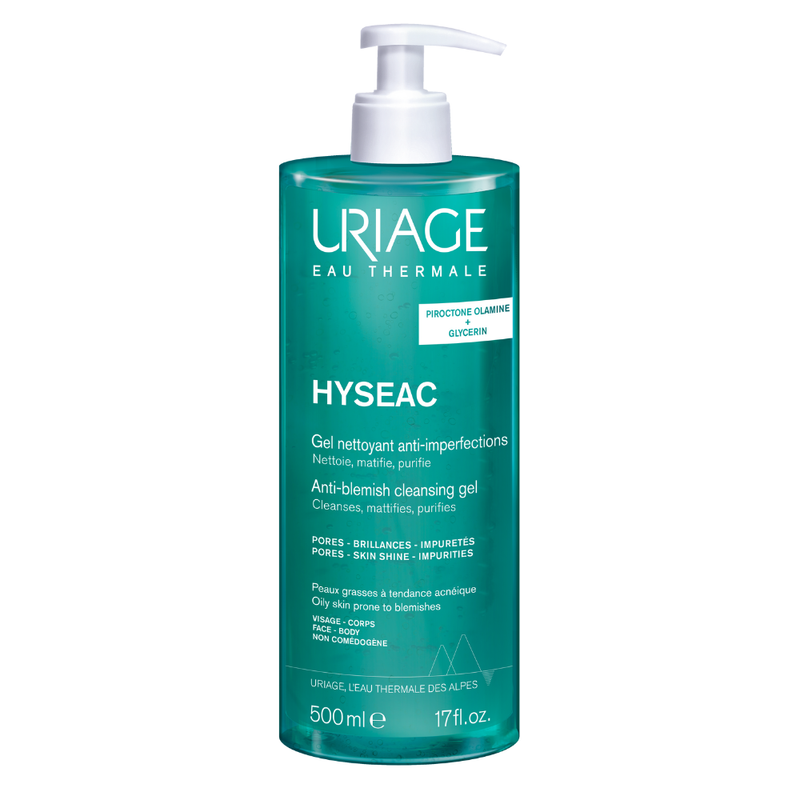 Uriage, Hyseac, Anti-imperfecțiuni, Gel de curățare, Pentru față, 500 ml