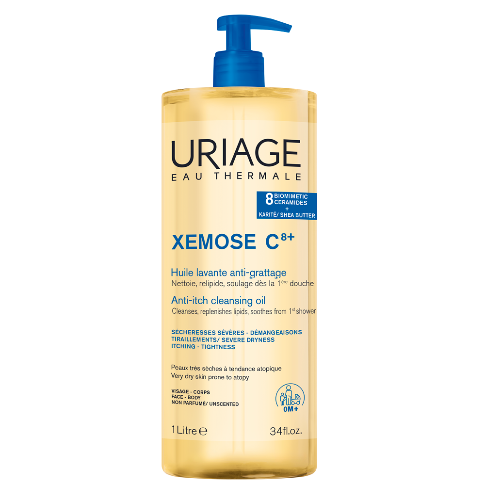 Uriage,  Xemose, Calmant, Ulei de curățare, Pentru față și corp, 1000 ml
