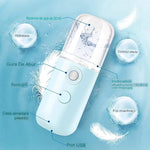 Spray de Hidratare Facială cu Tehnologie Nano, Flippy, Hidratare, Igienizare, Abur Rece, Încărcare USB, Capacitate 30