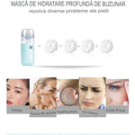 Spray de Hidratare Facială cu Tehnologie Nano, Flippy, Hidratare, Igienizare, Abur Rece, Încărcare USB, Capacitate 30