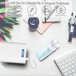 Spray de Hidratare Facială cu Tehnologie Nano, Flippy, Hidratare, Igienizare, Abur Rece, Încărcare USB, Capacitate 30