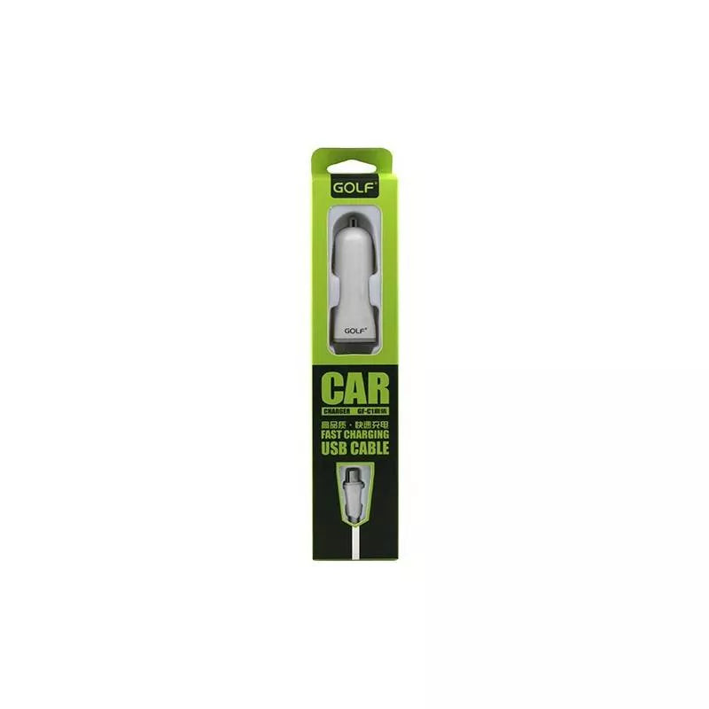 USB Incarcator Golf Auto 1 Micro USB 1A 1000mA 1m la priza bricheta auto alb