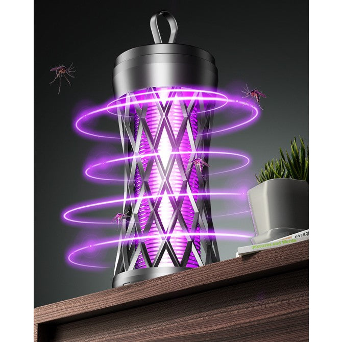 Lampa Anti-Insecte, Flippy, Lumina UV, Electrica, Incarcare USB, 5V, 1A, Silentioasa, 12 x 6 m, Negru