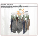 Uscator de Rufe Suspendat Flippy, cu 16 Carlige, Rotire 360 Grade, Mateiral Plastic, Usor de Depozitat,