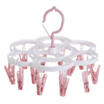 Uscator de Rufe Suspendat Flippy, cu 16 Carlige, Rotire 360 Grade, Mateiral Plastic, Usor de Depozitat,