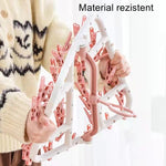 Uscator de Rufe Suspendat Flippy, cu 40 Carlige, Rotire 360 Grade, Protectie Vant, Pliabil, Patrat, Mateiral Plastic,