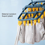 Uscator de Rufe Suspendat Flippy, cu 40 Carlige, Rotire 360 Grade, Protectie Vant, Pliabil, Patrat, Mateiral Plastic,