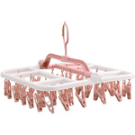 Uscator de Rufe Suspendat Flippy, cu 40 Carlige, Rotire 360 Grade, Protectie Vant, Pliabil, Patrat, Mateiral Plastic,
