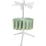 Uscator de Rufe Vertical, Flippy, 2 Niveluri, Pliabil, din ABS+PP+Otel Inoxidabil, Rotire 360 Grade, 130 x 75 cm, Alb