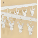 Uscator de Rufe Vertical, Flippy, 2 Niveluri, Pliabil, din ABS+PP+Otel Inoxidabil, Rotire 360 Grade, 130 x 75 cm, Alb