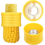 Ustensila pentru Curatare Porumb, Flippy, Diametru 3.6 cm, din Plastic si Otel Inoxidabil, Galben