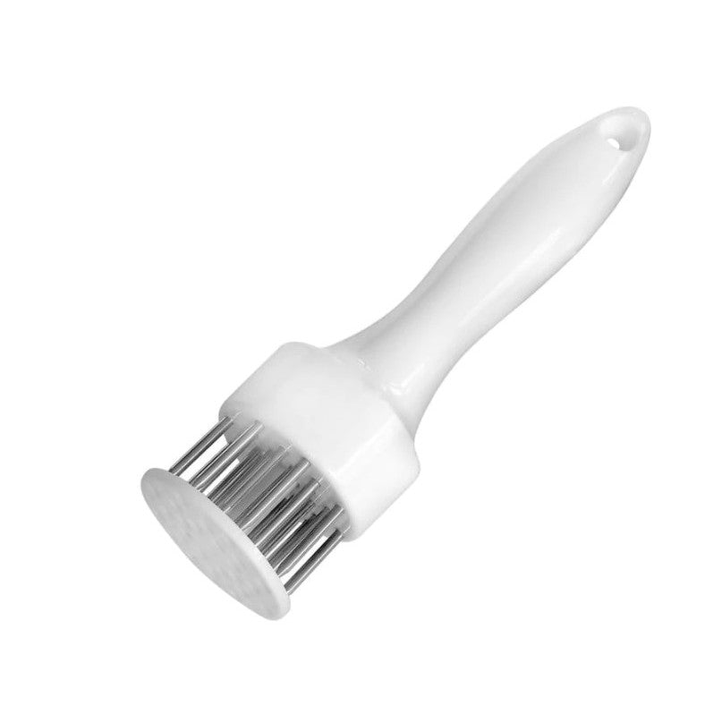 Ustensila pentru fragezit carnea, Flippy, cu 16 de tije ascutite din inox 304, 20 cm, Alb
