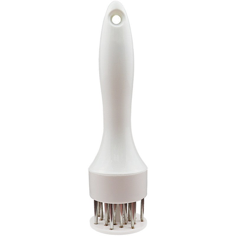 Ustensila pentru fragezit carnea, Flippy, cu 16 de tije ascutite din inox 304, 20 cm, Alb