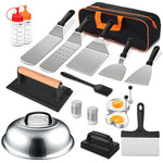 Ustensile pentru Gratar, Flippy, Set din 17 Ustensile pentru Gratar cu Preparare de tip Plita, Ustensile din Otel