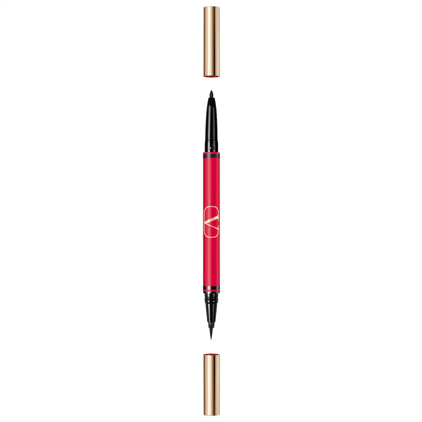 Valentino, Twin Liner, Cu două capete, Creion eyeliner gel, 02, Negru & Rosso, 8 g - Olmarkt