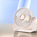 Ventilator 2in1, Flippy, de Masa/de Perete, Incarcare USB, 3.7 V, 4.5 W, 1200 mAh, 17.5 x 17 x 7.6 cm, Alb