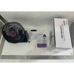 Ventilator 2in1, Flippy, de Masa/de Perete, Incarcare USB, 3.7 V, 4.5 W, 1200 mAh, 17.5 x 17 x 7.6 cm, Albastru Fumuriu