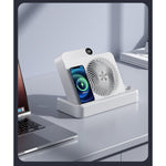 Ventilator 2in1, Flippy, Functie Incarcare Telefon Wireless, 100 Trepte de Viteza, 2400 mAh, 5V, 2A, 25 x 16.5 x 24 cm,