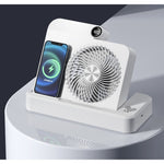 Ventilator 2in1, Flippy, Functie Incarcare Telefon Wireless, 100 Trepte de Viteza, 2400 mAh, 5V, 2A, 25 x 16.5 x 24 cm,