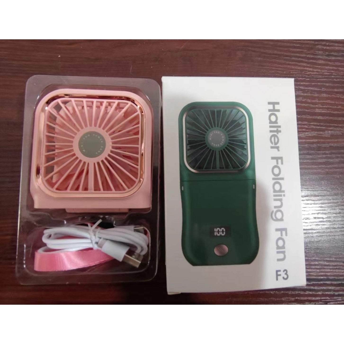 Ventilator Portabil Flippy, 3 in 1, de Mana, de Gat, de Birou, 16.7 x 8 x 1.9 cm, 3 Trepte de Viteza, Incarcare USB,