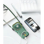 Ventilator Portabil Flippy, 3 in 1, de Mana, de Gat, de Birou, 16.7 x 8 x 1.9 cm, 3 Trepte de Viteza, Incarcare USB,