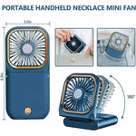 Ventilator Portabil Flippy, 3 in 1, de Mana, de Gat, de Birou, 16.7 x 8 x 1.9 cm, 3 Trepte de Viteza, Incarcare USB,
