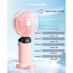 Ventilator Ultra Portabil cu Aromaterapie, Flippy, 3 in 1, de Mana, de Birou, de Gat, 5 Trepte de Viteza, Incarcare