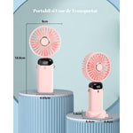 Ventilator Ultra Portabil cu Aromaterapie, Flippy, 3 in 1, de Mana, de Birou, de Gat, 5 Trepte de Viteza, Incarcare