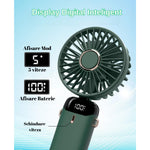 Ventilator Ultra Portabil cu Aromaterapie, Flippy, 3 in 1, de Mana, de Birou, de Gat, 5 Trepte de Viteza, Incarcare