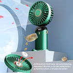 Ventilator Ultra Portabil cu Aromaterapie, Flippy, 3 in 1, de Mana, de Birou, de Gat, 5 Trepte de Viteza, Incarcare