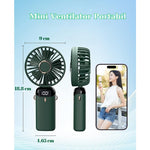Ventilator Ultra Portabil cu Aromaterapie, Flippy, 3 in 1, de Mana, de Birou, de Gat, 5 Trepte de Viteza, Incarcare