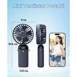 Ventilator Ultra Portabil cu Aromaterapie, Flippy, 3 in 1, de Mana, de Birou, de Gat, 5 Trepte de Viteza, Incarcare