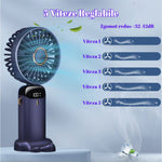 Ventilator Ultra Portabil cu Aromaterapie, Flippy, 3 in 1, de Mana, de Birou, de Gat, 5 Trepte de Viteza, Incarcare