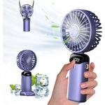 Ventilator Ultra Portabil cu Aromaterapie, Flippy, 3 in 1, de Mana, de Birou, de Gat, 5 Trepte de Viteza, Incarcare