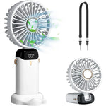 Ventilator Ultra Portabil cu Aromaterapie, Flippy, 3 in 1, de Mana, de Birou, de Gat, 5 Trepte de Viteza, Incarcare