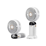 Ventilator Ultra Portabil cu Aromaterapie, Flippy, 3 in 1, de Mana, de Birou, de Gat, 5 Trepte de Viteza, Incarcare
