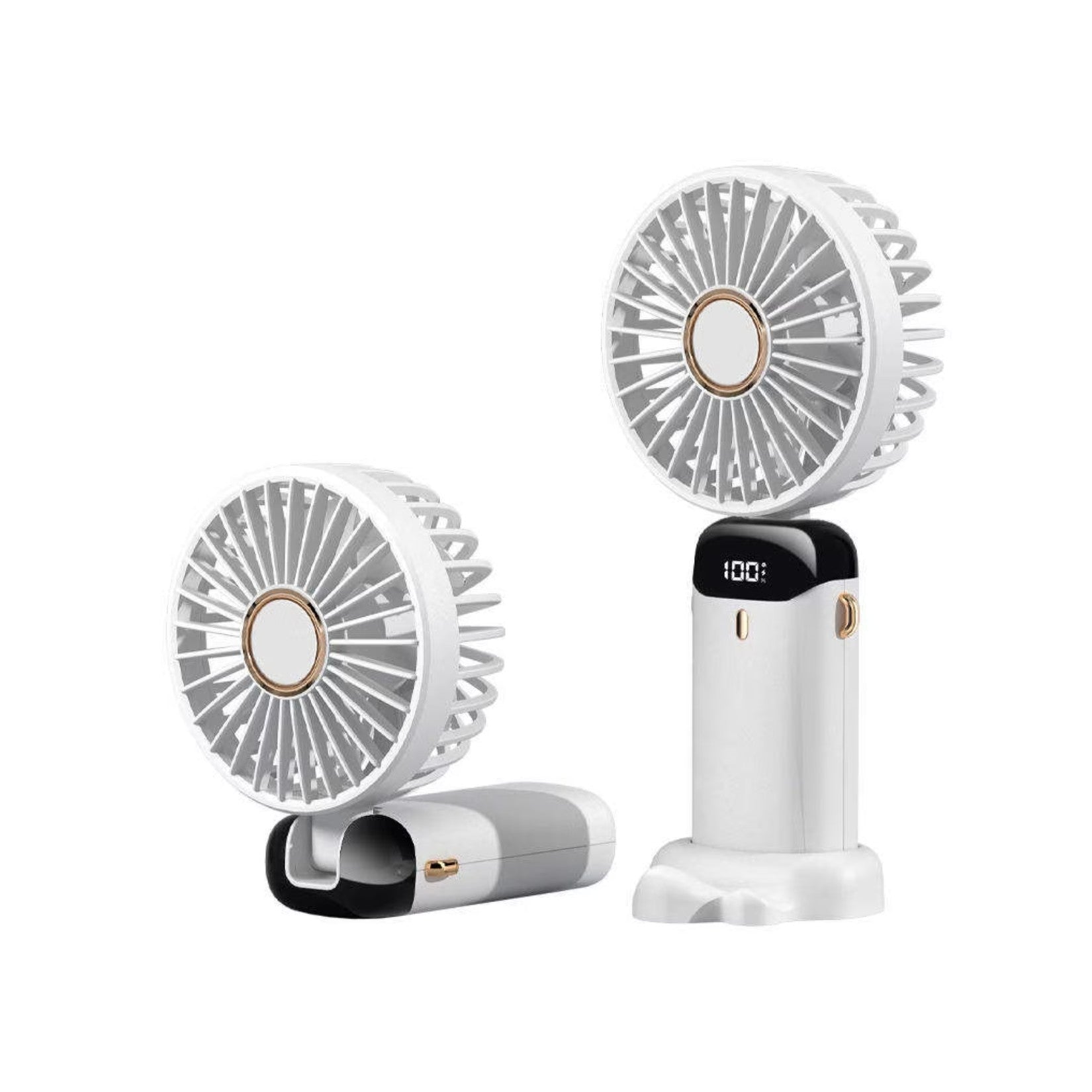 Ventilator Ultra Portabil cu Aromaterapie, Flippy, 3 in 1, de Mana, de Birou, de Gat, 5 Trepte de Viteza, Incarcare