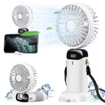 Ventilator Ultra Portabil cu Aromaterapie, Flippy, 3 in 1, de Mana, de Birou, de Gat, 5 Trepte de Viteza, Incarcare