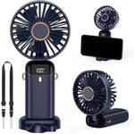 Ventilator Ultra Portabil cu Aromaterapie, Flippy, 3 in 1, de Mana, de Birou, de Gat, 5 Trepte de Viteza, Incarcare